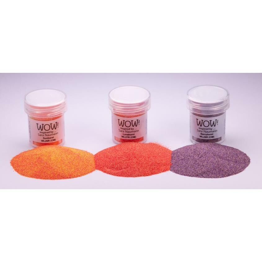 WOW! Embossing Powders Trios - BURSTING WITH COLOUR by Sara Nauman