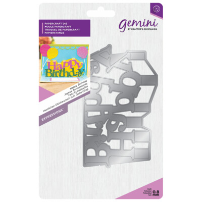 Crafter&#39;s Companion Gemini Range - Expressions Pop Out- HAPPY BIRTHDAY