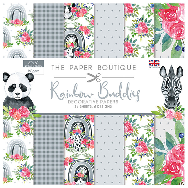 RAINBOW BUDDIES by The Paper Boutique - Paper Pad 8&quot;x8&quot;