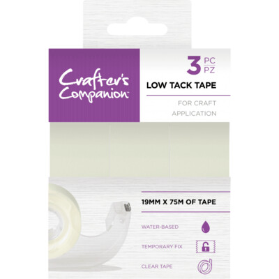 Crafter&#39;s Companion LOW TACK TAPE 19mm X 25m (3xRolls)