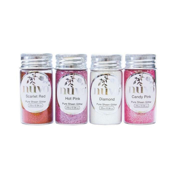 Nuvo Pure Sheen Glitter set 4 x 25ml - CROSS MY HEART