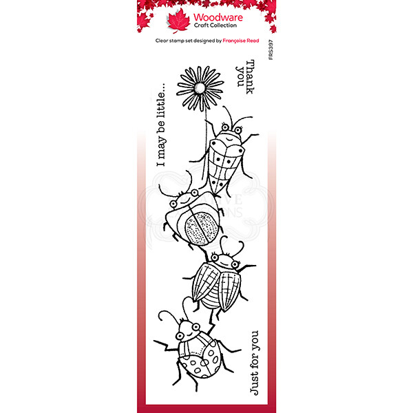 Woodware Stamp - BEETLE FLOWER
