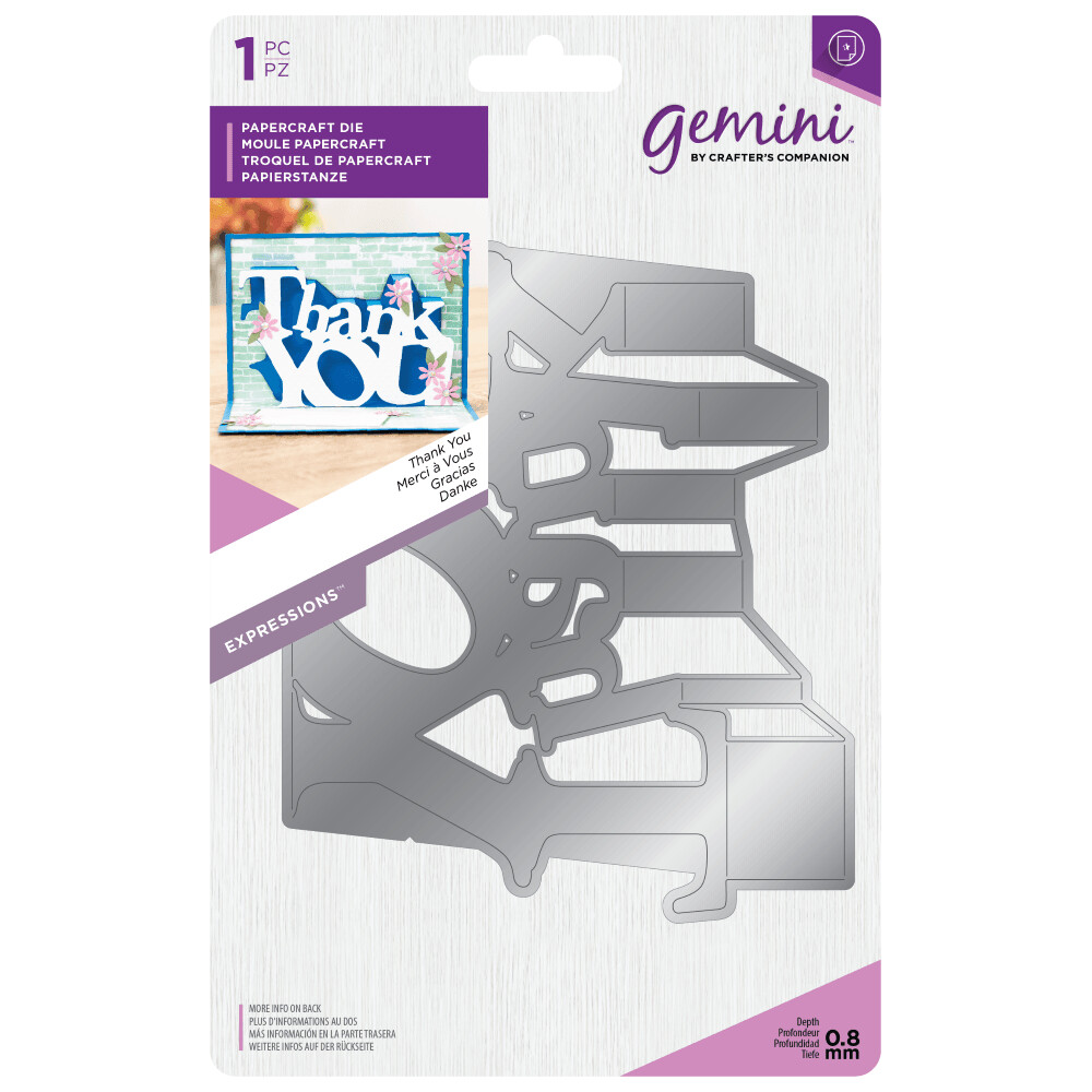 Crafter&#39;s Companion Gemini Range - Expressions Pop Out- THANK YOU