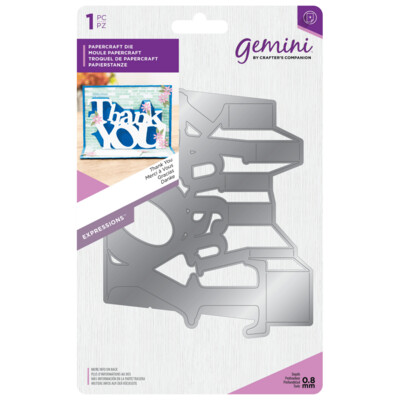 Crafter&#39;s Companion Gemini Range - Expressions Pop Out- THANK YOU