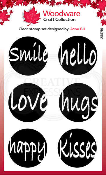 Woodware Stamp -CIRCLE WORDS