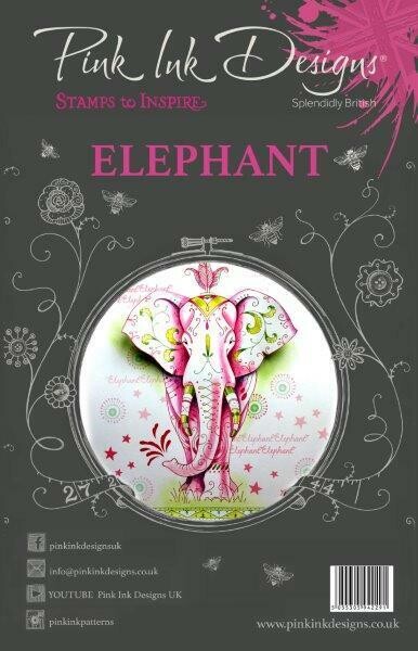 Pink Ink Designs A5 Stamp - ELEPHANT