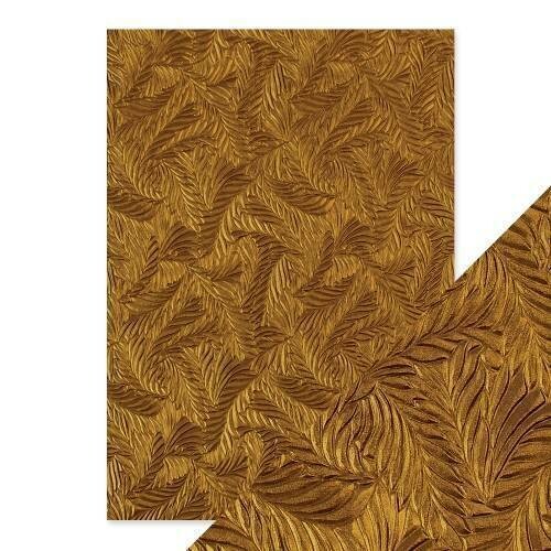 Craft Perfect Hand Crafted Cotton Paper - COPPER FEATHERS