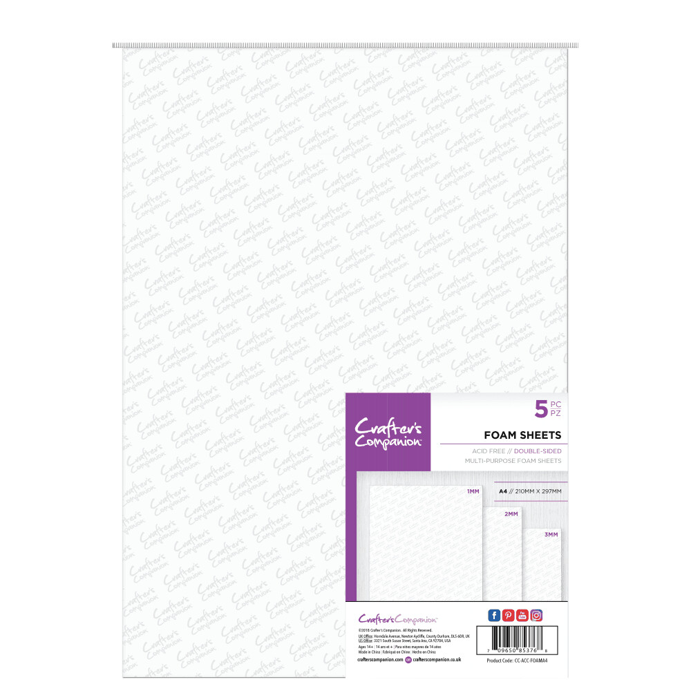 FOAM SHEETS Pack BY Crafter&#39;s Companion A4 Double Sided