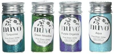 Nuvo Pure Sheen Glitter set 4 x 25ml - PEACOCK FEATHERS