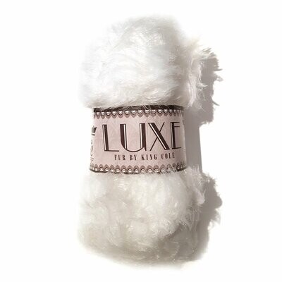 LUXE Fur 100g by King Cole - WHITE   **BIG SALE 50% Off**
