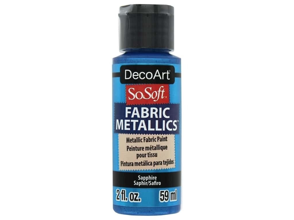 DecoArt SoSoft Fabric METALLICS Paint - SAPPHIRE