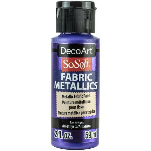 DecoArt SoSoft Fabric METALLICS Paint - AMETHYST