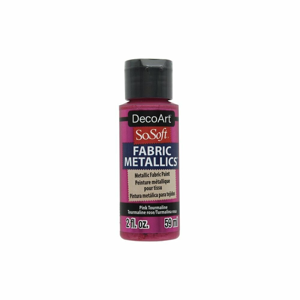 DecoArt SoSoft Fabric METALLICS Paint - PINK TOURMALINE