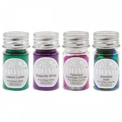 Nuvo Pure Sheen Glitter set 4 x 25ml - TROPICAL PARADISE