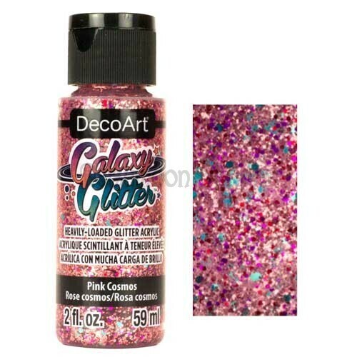 DecoArt Galaxy Glitter 2 oz - PINK COSMOS
