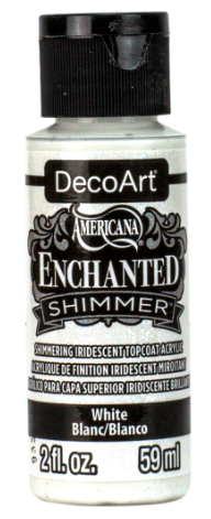 DecoArt Enchanted SHIMMER Acrylic Paints 2 oz - WHITE