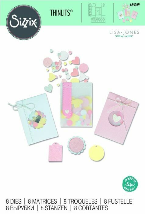 Sizzix Thinlits Die - 665069 8 pieces/PK - CONFETTI POCKET