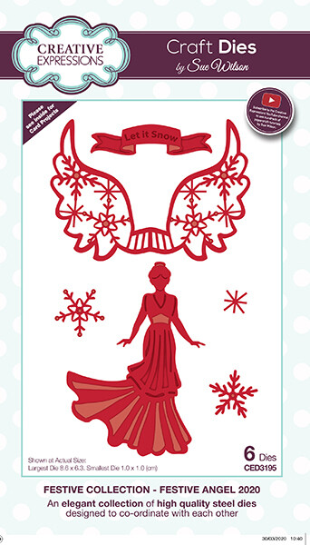 Sue Wilson 2020 Range Dies - FESTIVE ANGEL 2020  **Back In Stock Soon**