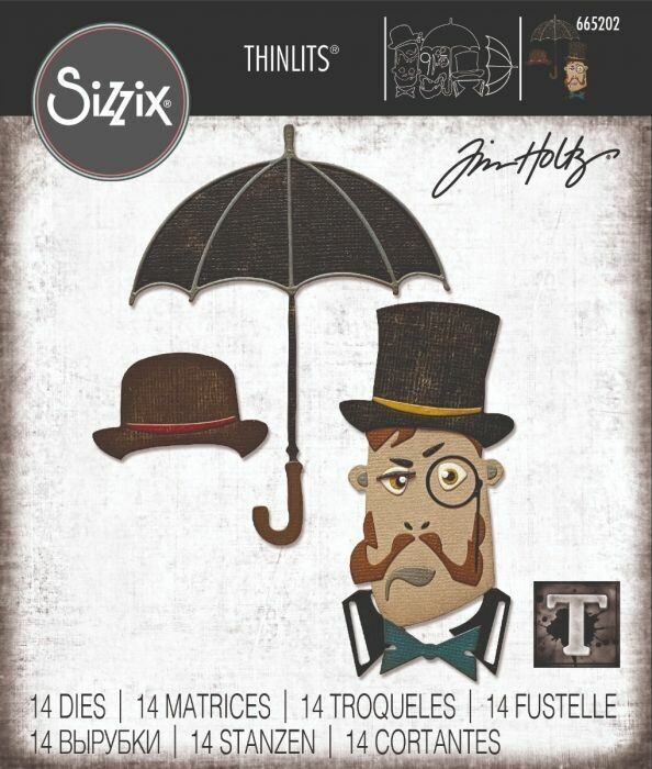 Sizzix Thinlits Die - 665202 12 pieces/PK - THE GENT by Tim Holtz