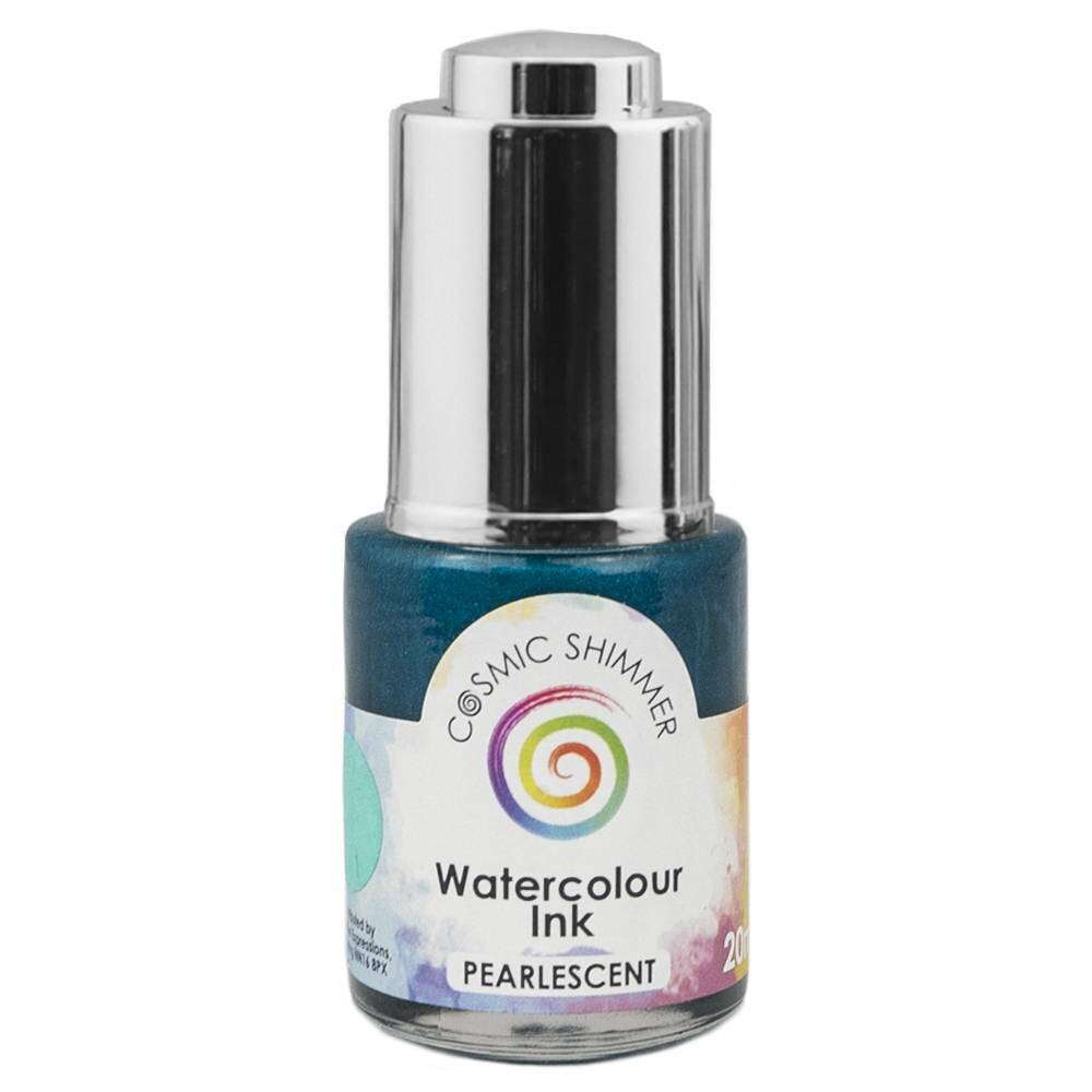 Cosmic Shimmer Pearlescent Watercolour Ink 20ml - JADE SPARKLE