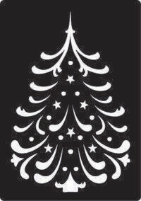 Creative Expression Mini Stencils - SWIRLY TREE