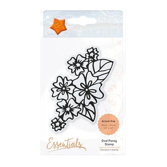 Tonic Verso Dies - OVAL PANSY Stamp Set 2207e