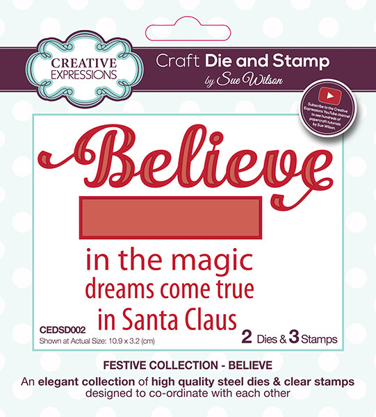 Sue Wilson 2020 Range Die &amp; Stamps - BELIEVE