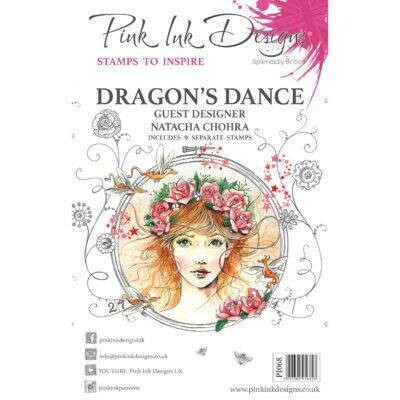 Pink Ink Designs A5 Stamp - DRAGON&#39;S DANCE