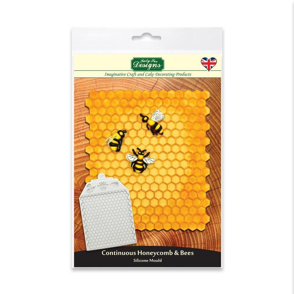 Katy Sue Designs Mould - CONTINUOUS HONEYCOMB &amp; BEES