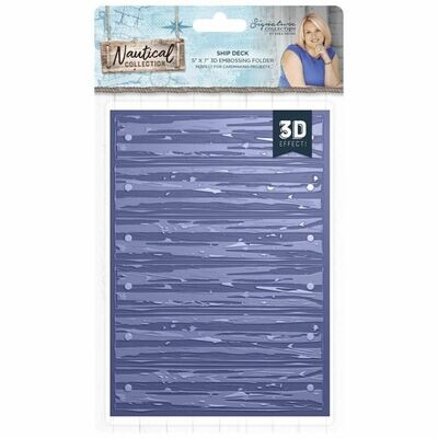 Signature Collection - Nautical 3D Embossing Folder - SHIP DECK