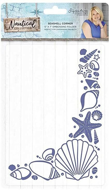 Signature Collection - Nautical Embossing Folder - SEASHELL CORNER