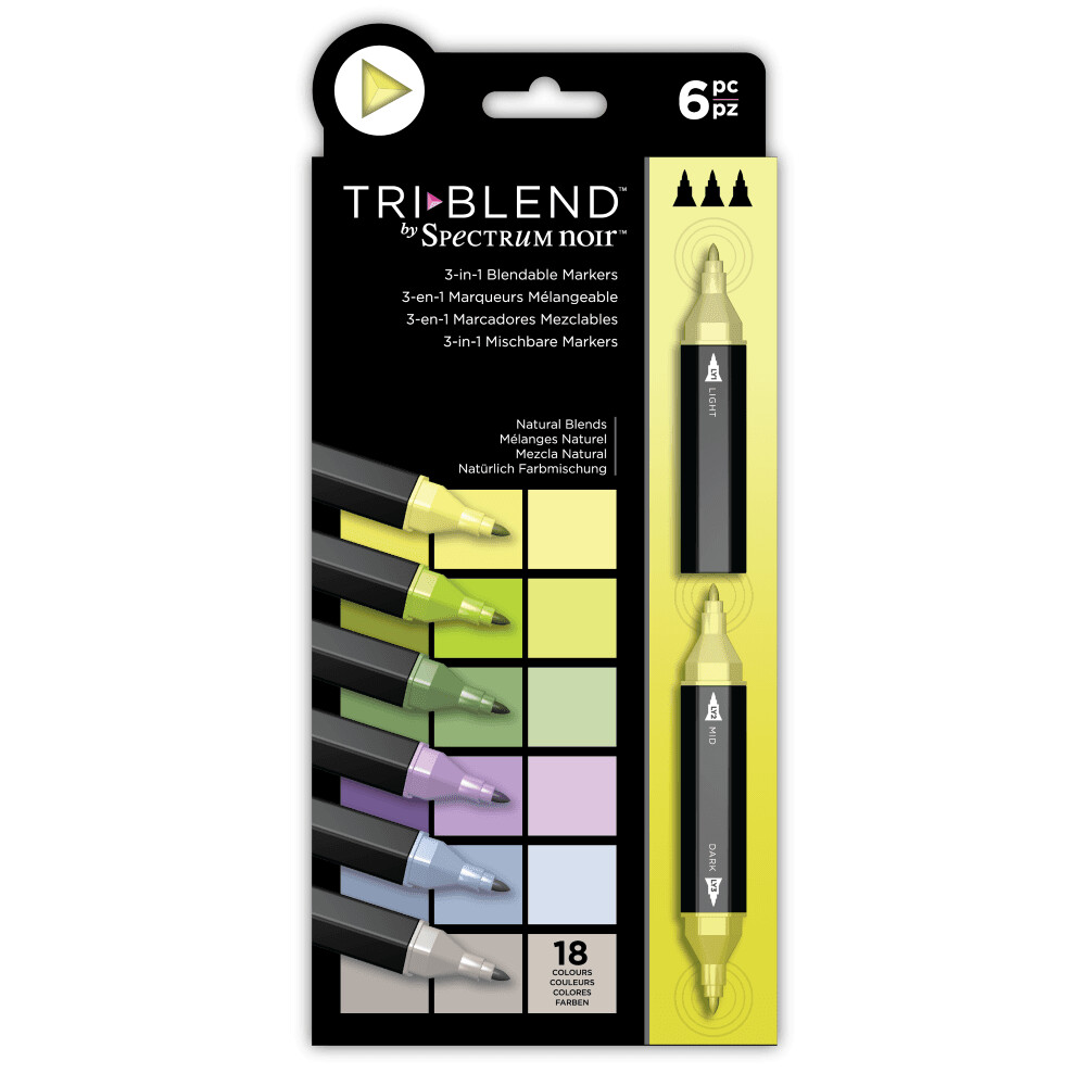 NEW! Spectrum Noir Tri-Blend 6 PEN set - NATURAL BLENDS