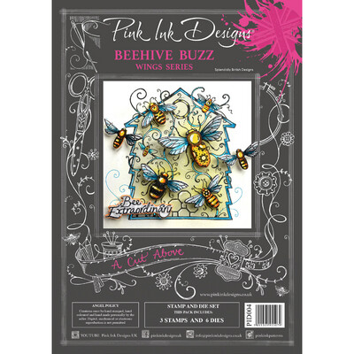 Pink Ink Designs A Cut Above Stamp &amp; Die set - BEEHIVE BUZZ