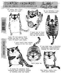 Stampers Anonymous Stamp set - SNARKY CAT by Tim Holtz