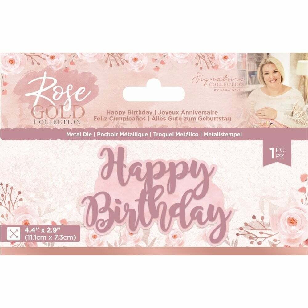 Sara Signature ROSE GOLD Collection Die- HAPPY BIRTHDAY