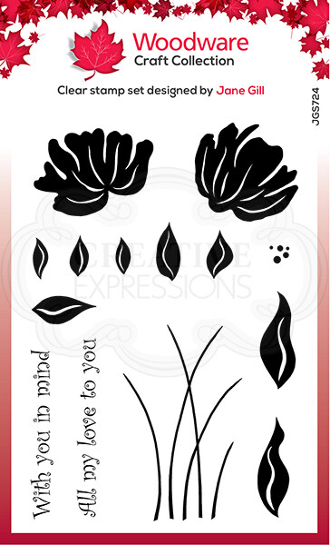 Woodware Stamp - PEONY SET