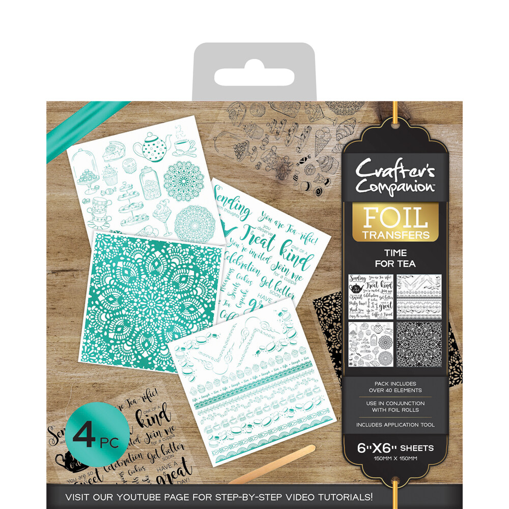 Crafter&#39;s Companion Foil Transfers - TIME FOR TEA