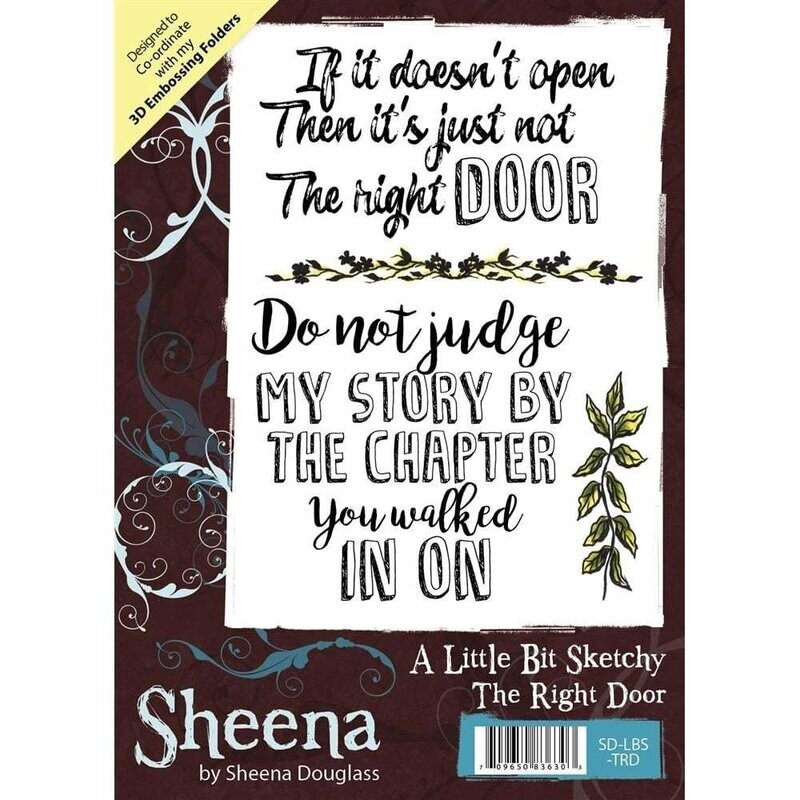 Sheena Douglass Little Bit Sketchy A6 Stamp Set - THE RIGHT DOOR   **Less than Half Price**