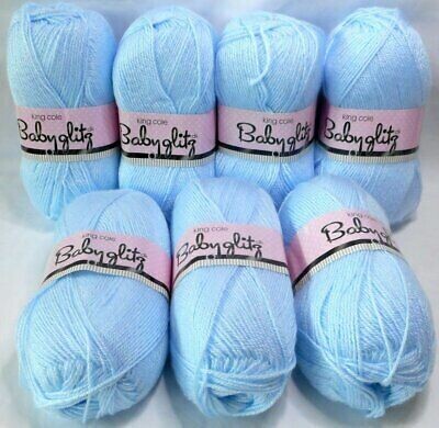 Baby Glitz Double Knit 100g by King Cole - SKY   **BIG SALE 50% Off**