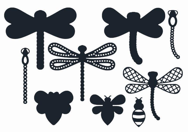 DRAGON FLY &amp; THE BEE Dies by The Paper Boutique