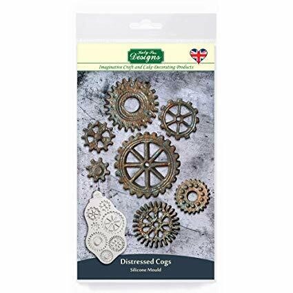 Katy Sue Designs Mould - DISTRESSED COGS