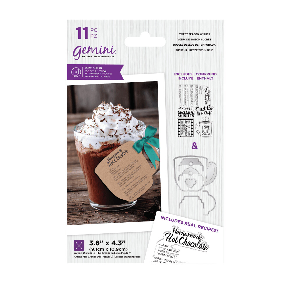 Crafter&#39;s Companion Stamps &amp; Die sets SANTA&#39;S KITCHEN - SEASON&#39;S WISHES