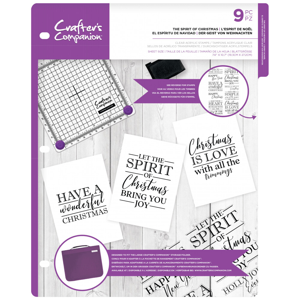 Crafter&#39;s Companion - Real Meaning of Christmas Acrylic A4 Stamp sets - THE SPIRIT OF CHRISTMAS