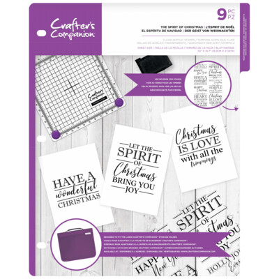 Crafter's Companion - Real Meaning of Christmas Acrylic A4 Stamp sets - THE SPIRIT OF CHRISTMAS