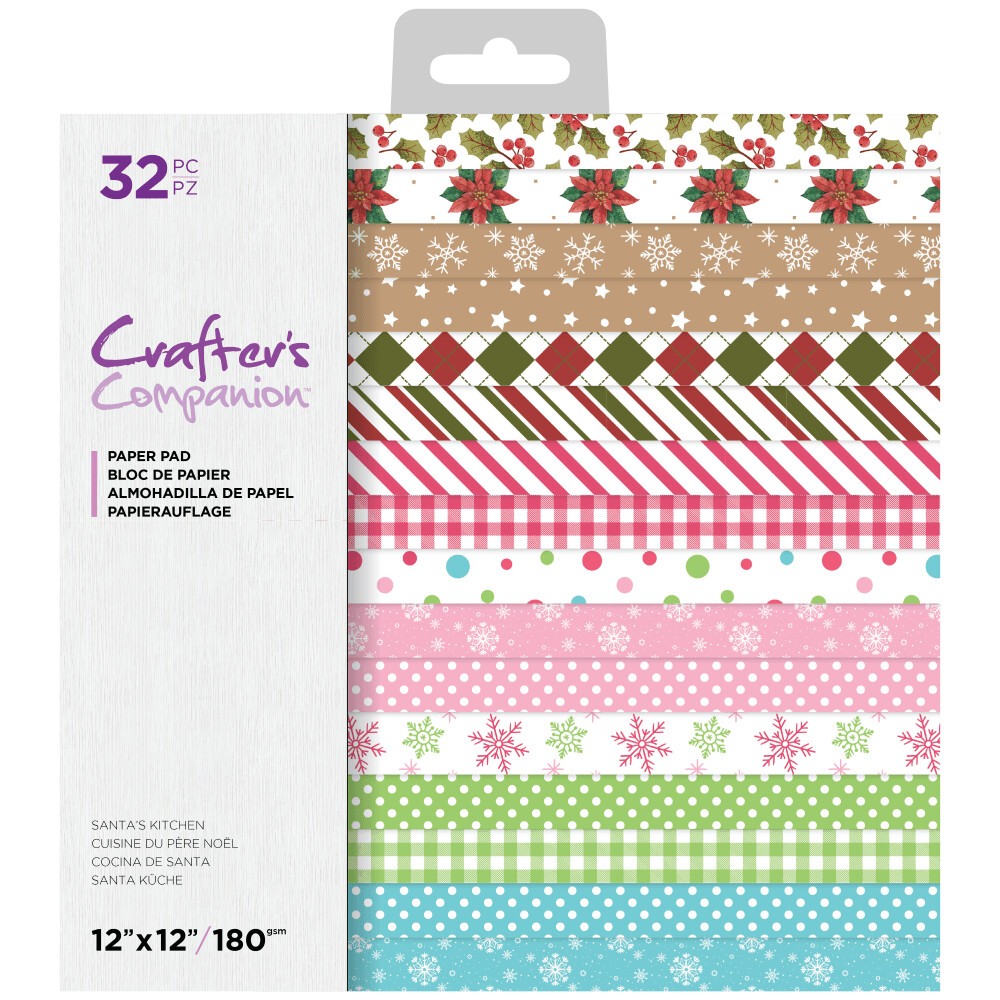 Crafter&#39;s Companion SANTA&#39;S KITCHEN - 12&quot; x 12&quot; PAPER PAD