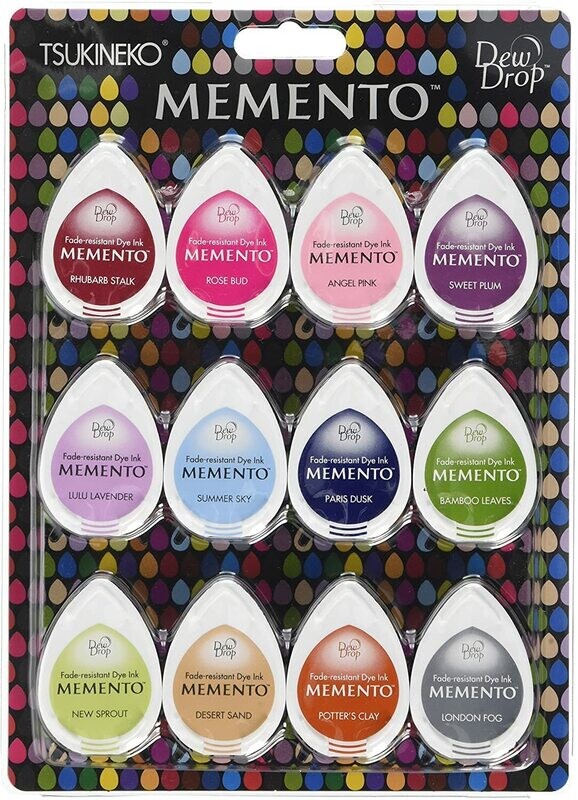 Memento Dew Drop Dye Ink Pad set of 12 - SORBET SCOOP