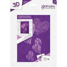 Gemini 3D Christmas Embossing Folder - CONTEMPORARY HEARTS