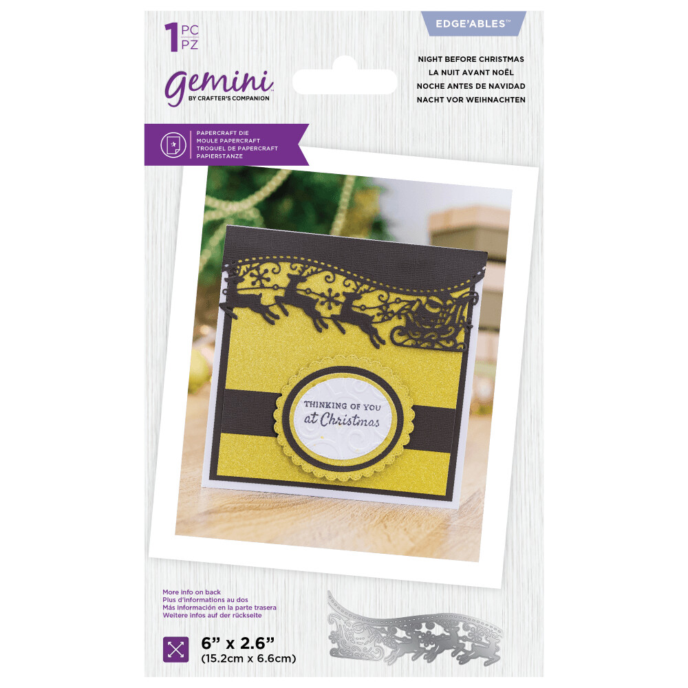 Crafter&#39;s Companion Gemini Range - Edgeables Die- NIGHT BEFORE CHRISTMAS