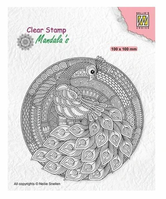 Nellie Snellen - Acrylic Stamps - Mandala&#39;a PEACOCK