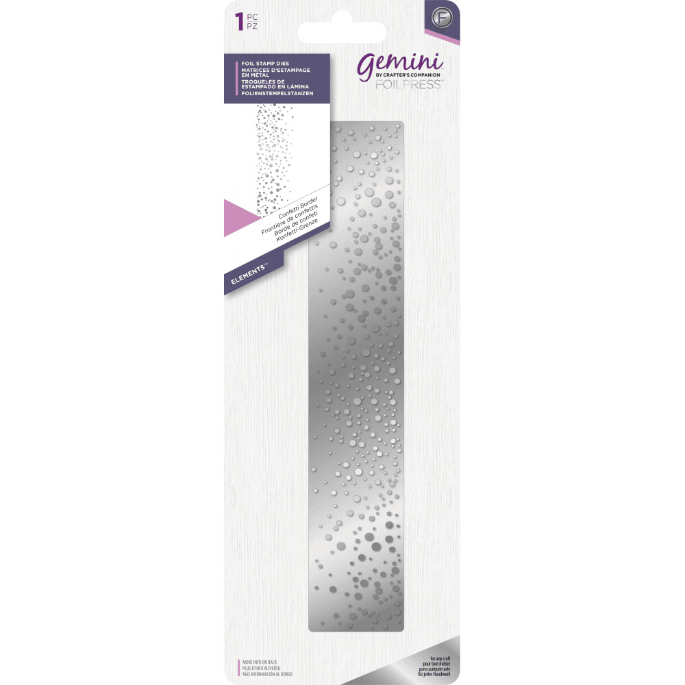 GEMINI Foil Stamp - CONFETTI BORDER  **REDUCED**